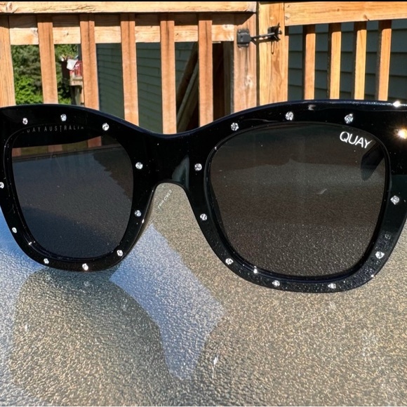 Quay AFTER HOURS RHINESTONE blk/blk •SUPER RARE• Sunglasses - Picture 4 of 12